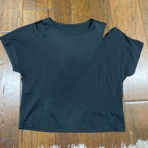 black lulu lemon tee